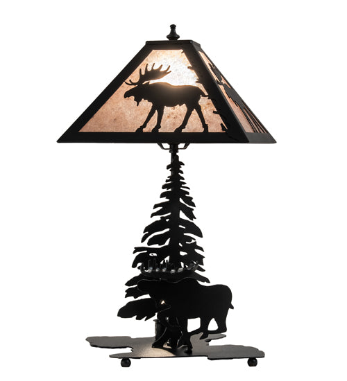 21" High Lone Moose Table Lamp