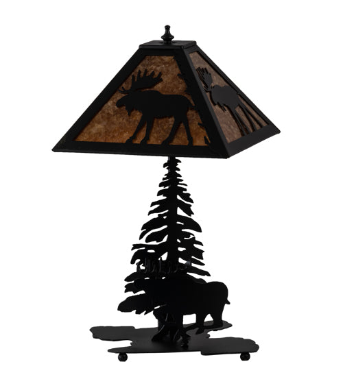 21" High Lone Moose Table Lamp