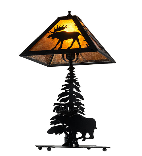 21" High Lone Moose Table Lamp