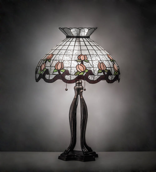 32" High Roseborder Table Lamp