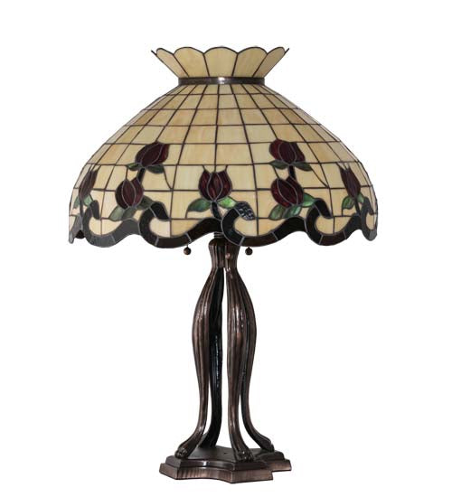 32" High Roseborder Table Lamp