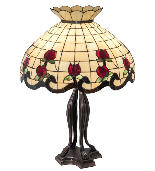 32" High Roseborder Table Lamp