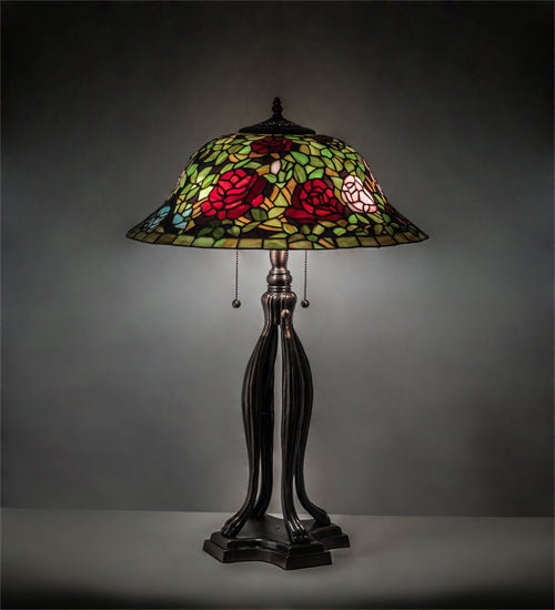 30" High Tiffany Rosebush Table Lamp