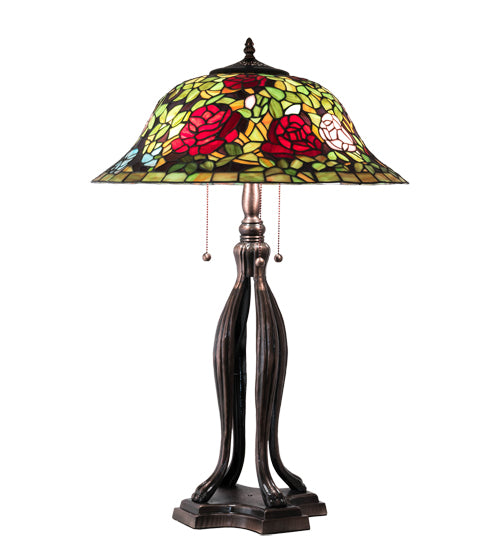 30" High Tiffany Rosebush Table Lamp