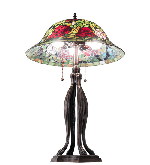 30" High Tiffany Rosebush Table Lamp