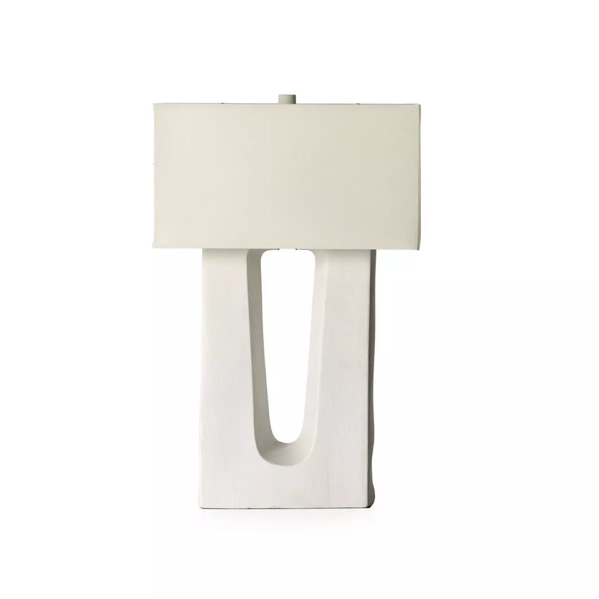 Cuit Table Lamp, Matte White Porcelain Ceramic