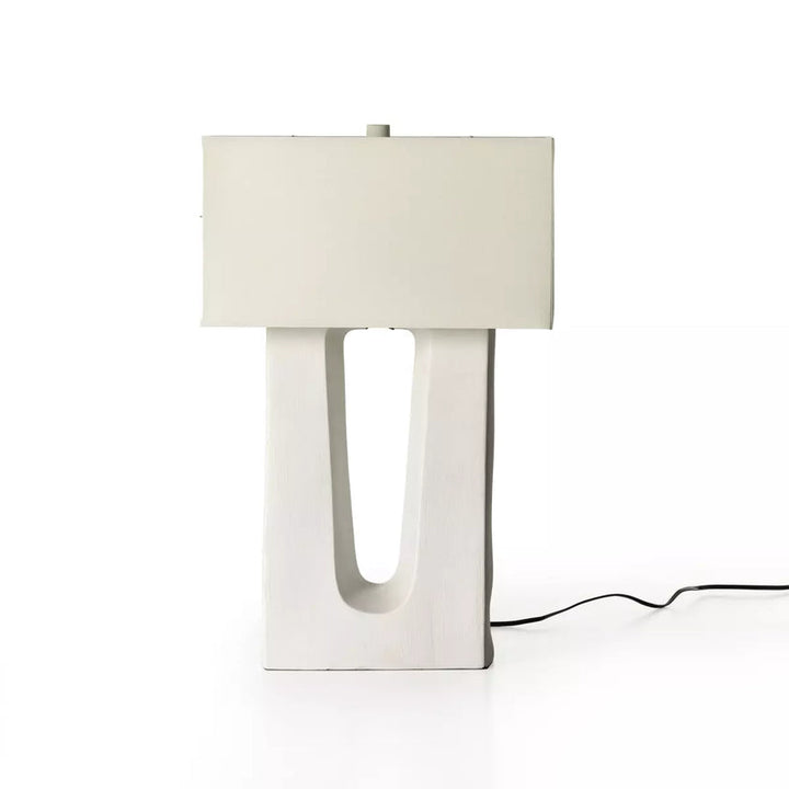 Cuit Table Lamp, Matte White Porcelain Ceramic