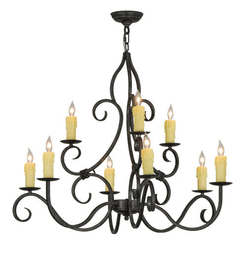 36" Wide Clayton 9 Light Chandelier