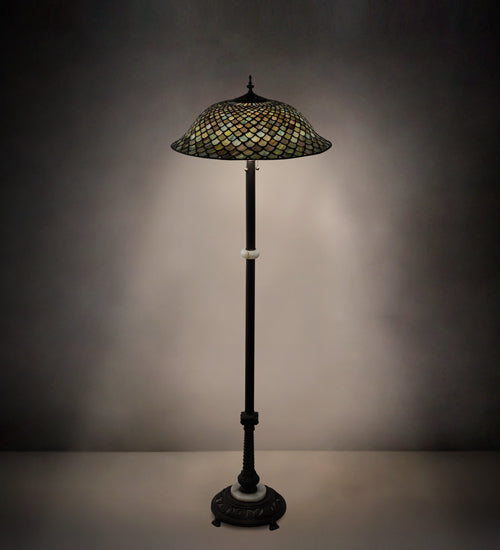 62" High Tiffany Fishscale Floor Lamp