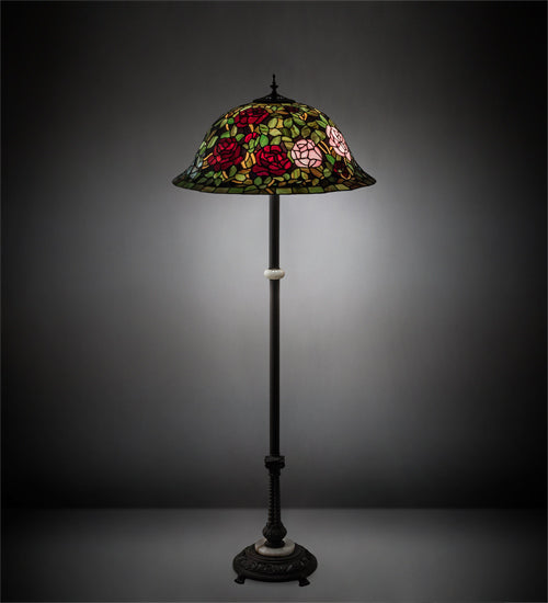 62" High Tiffany Rosebush Floor Lamp