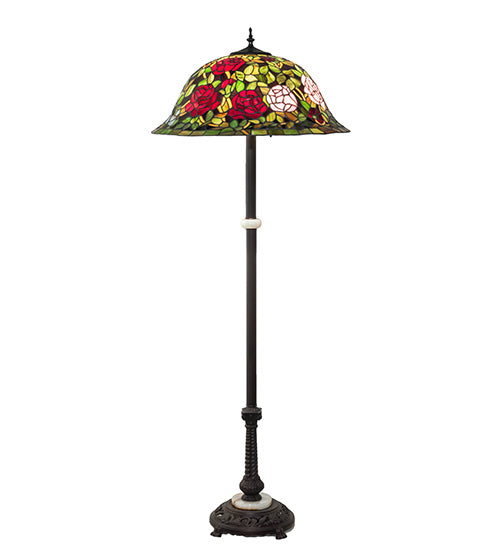 62" High Tiffany Rosebush Floor Lamp