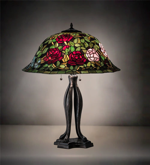 30" High Tiffany Rosebush Table Lamp