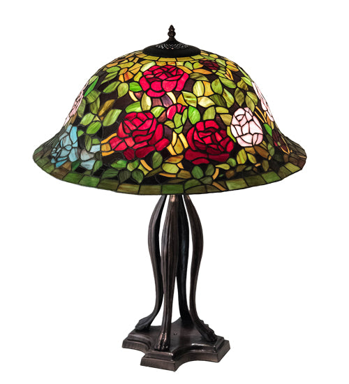 30" High Tiffany Rosebush Table Lamp