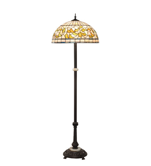 62" Wide Tiffany Turning Leaf Floor Lamp