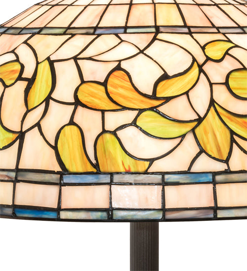 62" Wide Tiffany Turning Leaf Floor Lamp