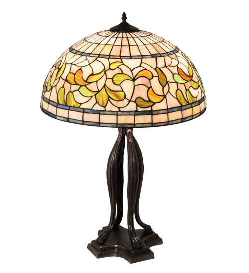 30" High Tiffany Turning Leaf Table Lamp