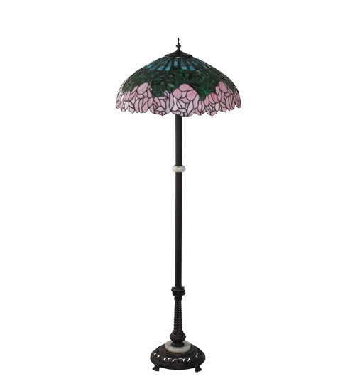 62" High Tiffany Cabbage Rose Floor Lamp