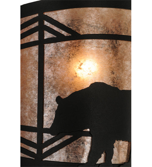 11.5"W Lone Bear Wall Sconce