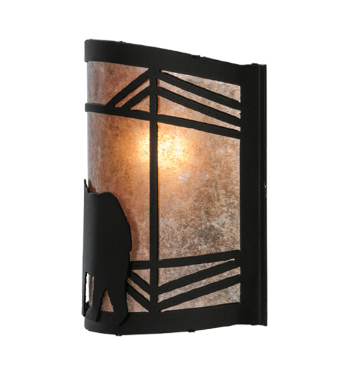 11.5"W Lone Bear Wall Sconce