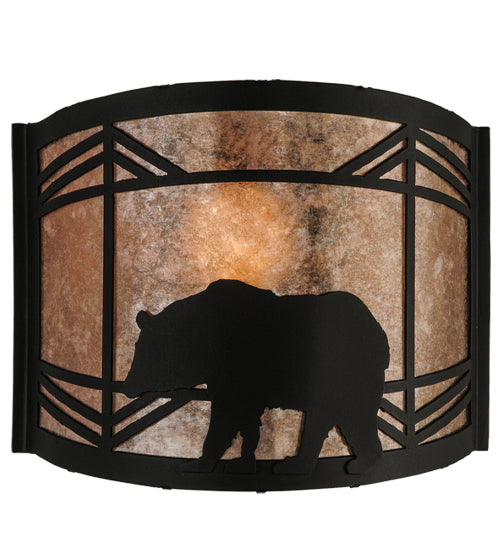 11.5"W Lone Bear Wall Sconce