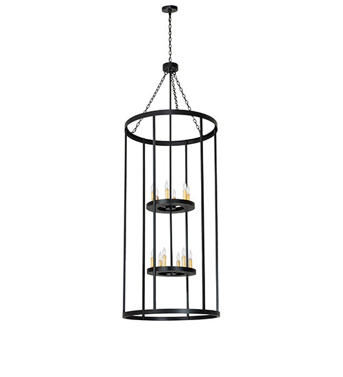 36" Wide Cilindro Leeds 12 Light Pendant