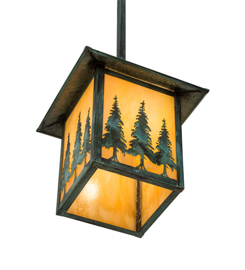 9" Square Seneca Tall Pines Pendant