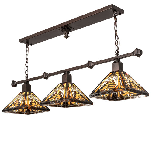 48" Long Nuevo Mission 3 Light Island Pendant