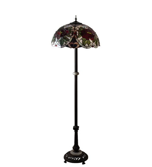 62" High Renaissance Rose Floor Lamp