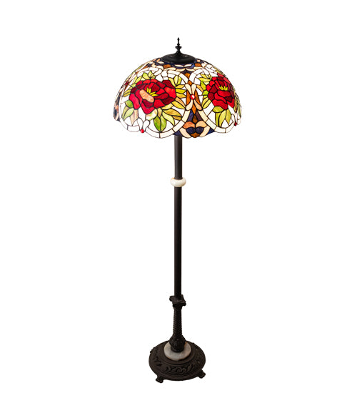 62" High Renaissance Rose Floor Lamp