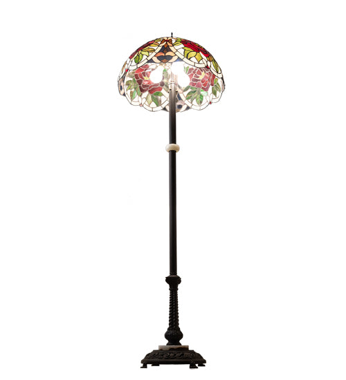 62" High Renaissance Rose Floor Lamp