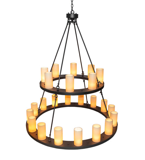 54" Wide Loxley 24 Light Two Tier Chandelier