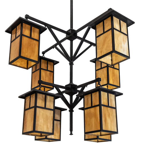 48" Wide Hyde Park "T" Mission 8 Light Chandelier