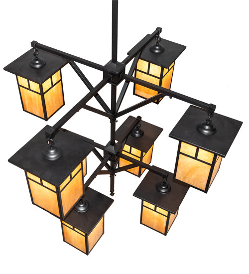 48" Wide Hyde Park "T" Mission 8 Light Chandelier