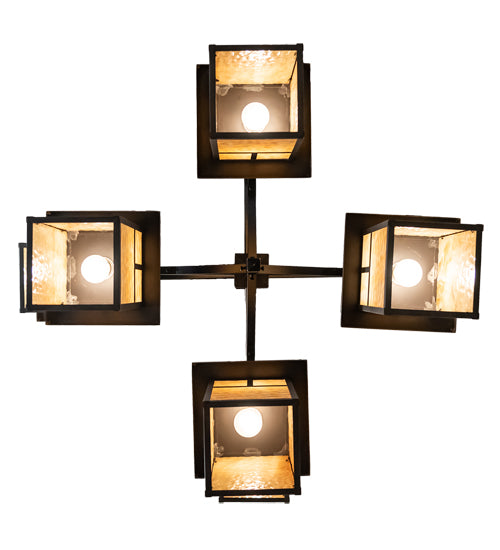 48" Wide Hyde Park "T" Mission 8 Light Chandelier