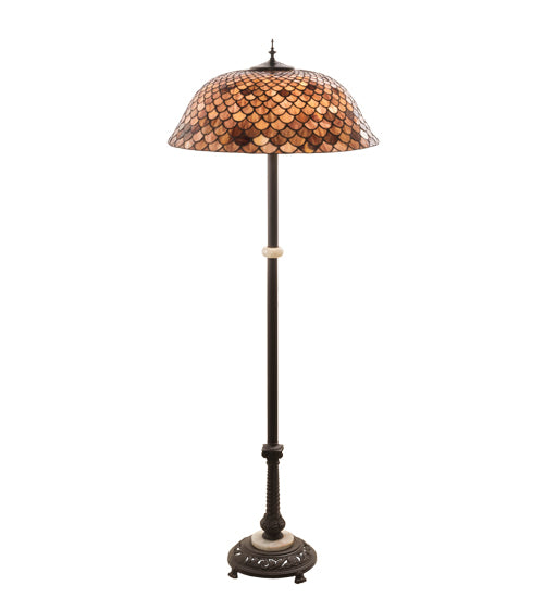 62" High Fishscale Floor Lamp