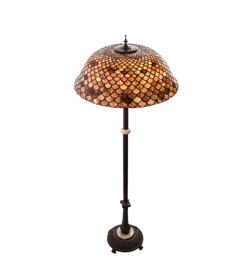 62" High Fishscale Floor Lamp