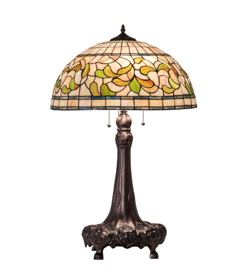 31" High Tiffany Turning Leaf Table Lamp