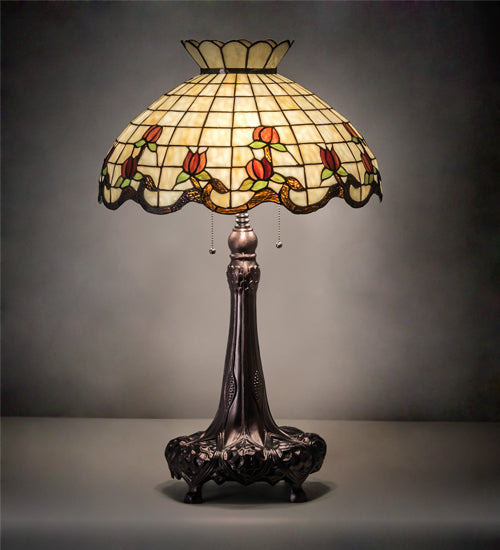 33" High Roseborder Table Lamp