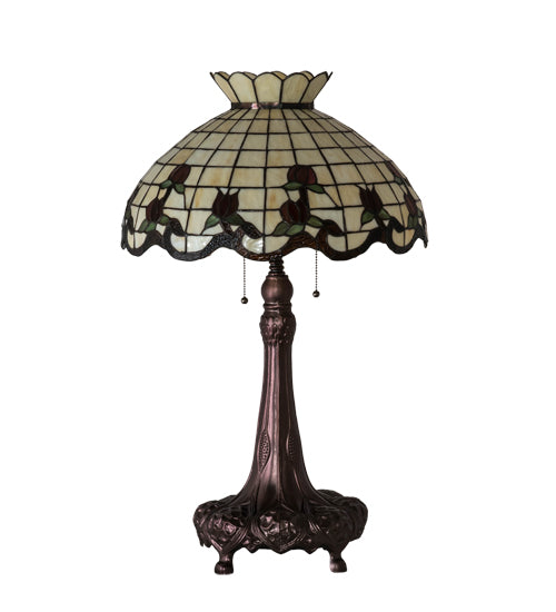 33" High Roseborder Table Lamp