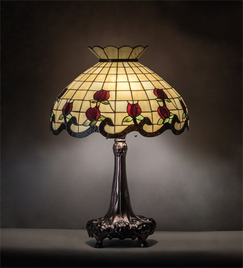 33" High Roseborder Table Lamp