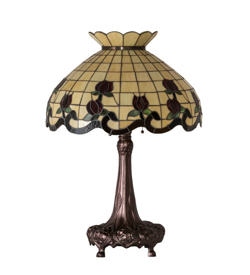 33" High Roseborder Table Lamp