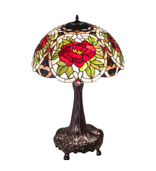 31" High Renaissance Rose Table Lamp