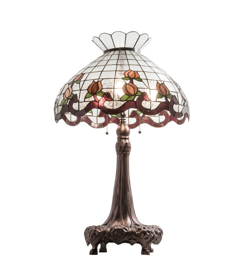 33" High Roseborder Table Lamp