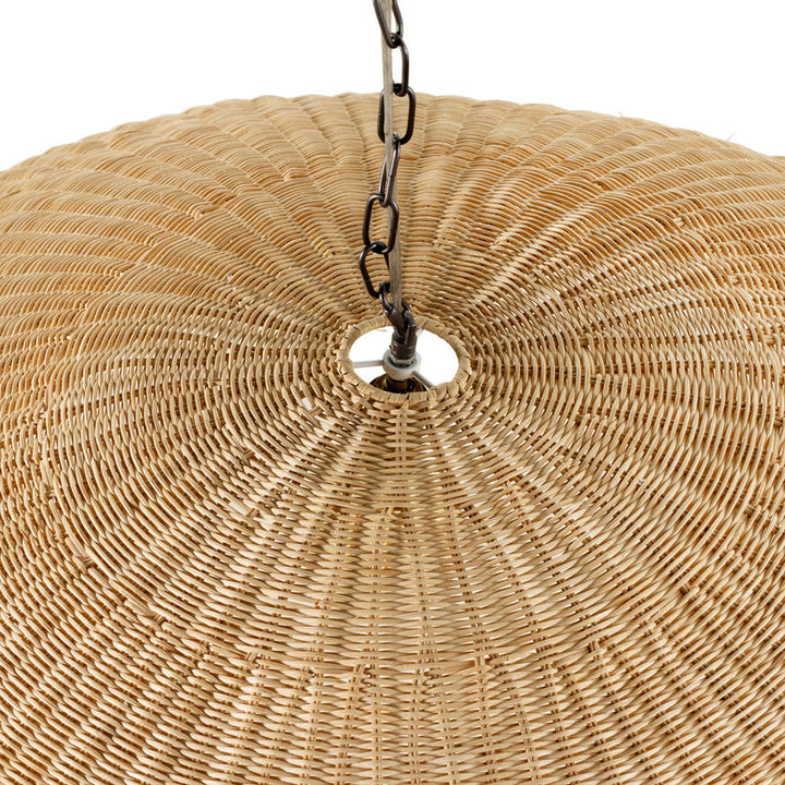 Overscale Woven Rattan Pendant-Natural