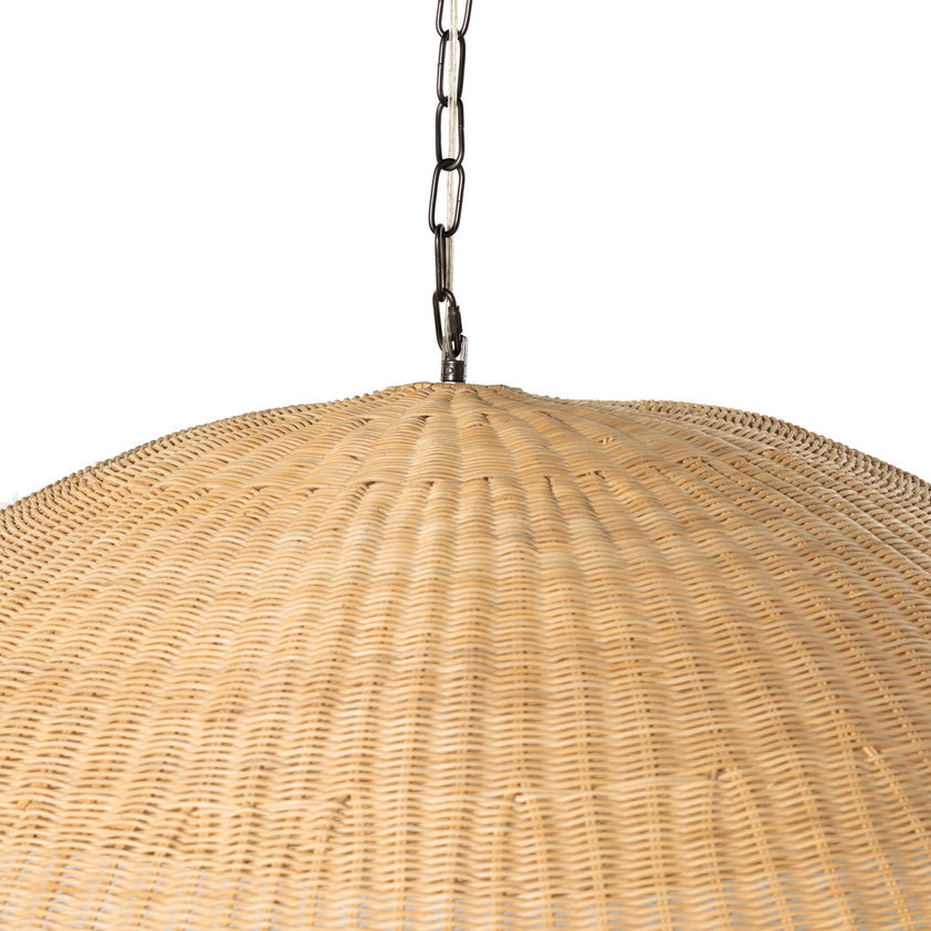 Overscale Woven Rattan Pendant-Natural