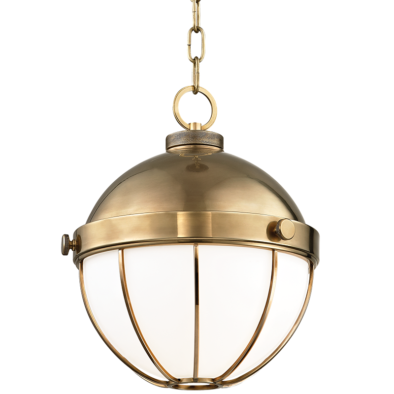 Sumner Pendant 13" - Aged Brass