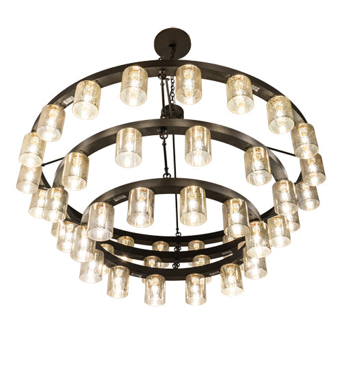 70" Wide Loxley Horizon Ring 44 Light Three Tier Chandelier