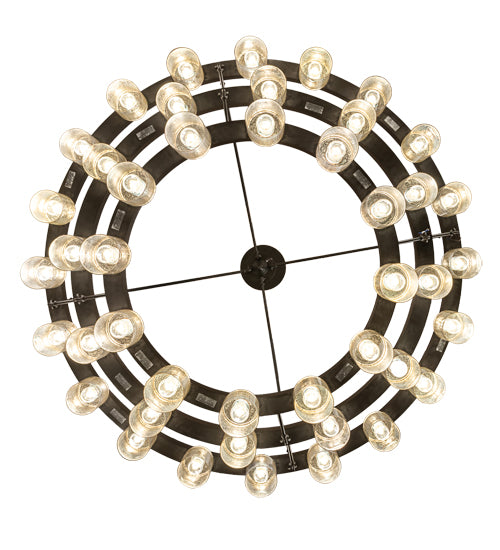 70" Wide Loxley Horizon Ring 44 Light Three Tier Chandelier