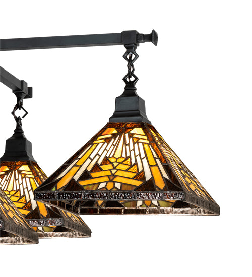 36" Square Nuevo Mission 5 Light Chandelier