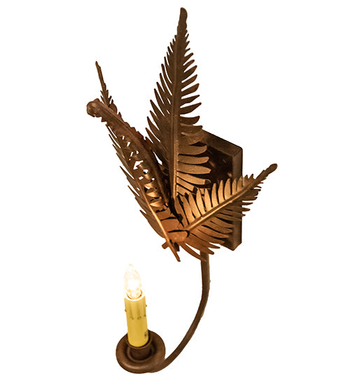 10" Wide Fern Wall Sconce